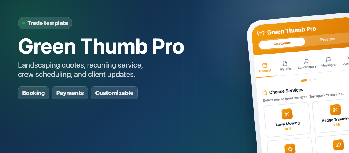 Green Thumb Pro template preview