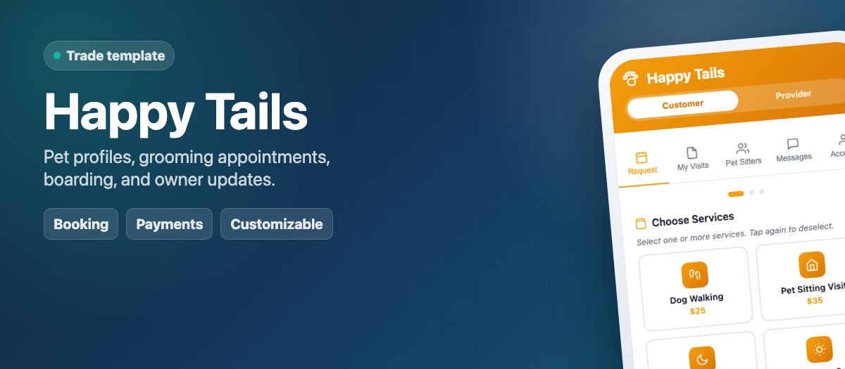 Happy Tails template preview