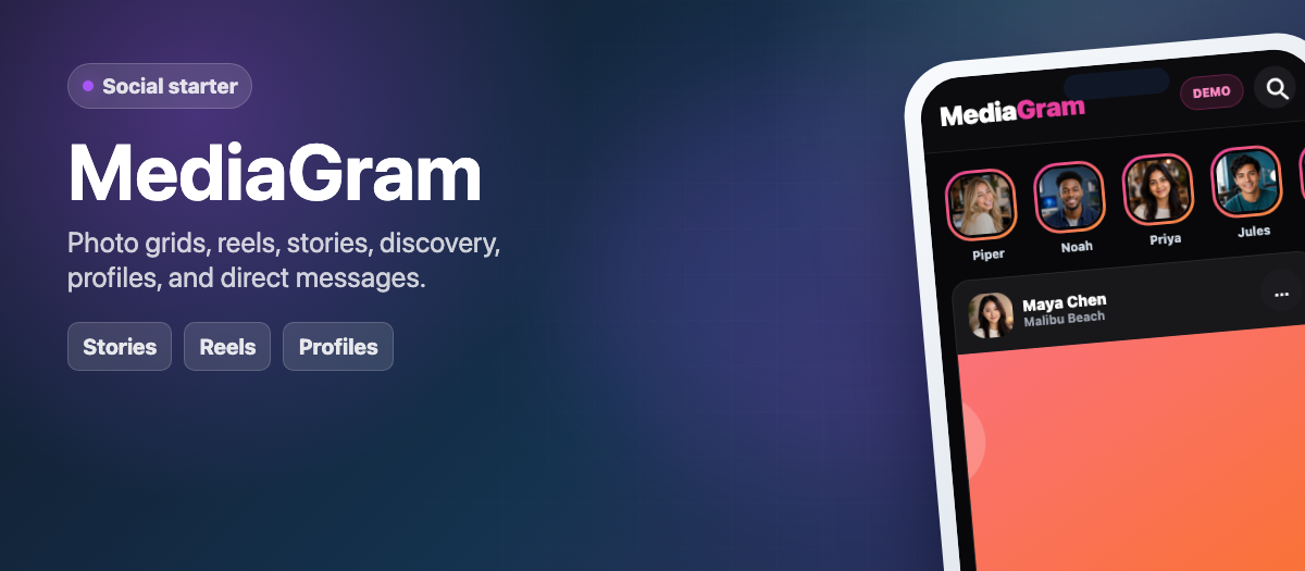 MediaGram template preview