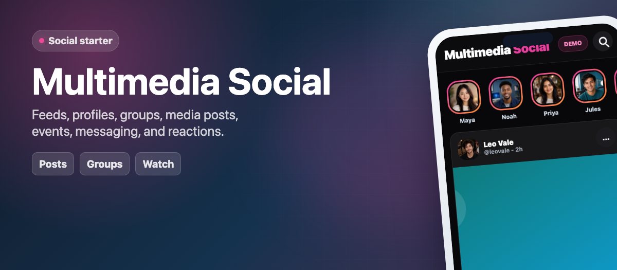 Multimedia Social template preview