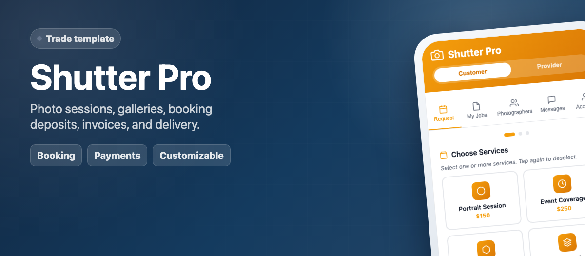 Shutter Pro template preview