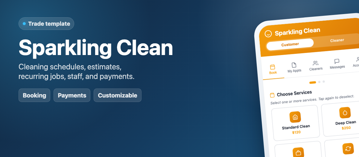 Sparkling Clean template preview