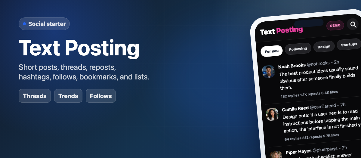 Text Posting template preview