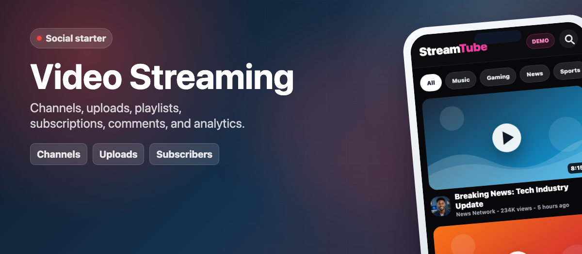 Video Streaming template preview