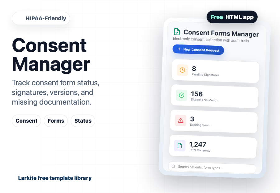 Consent Manager free template preview