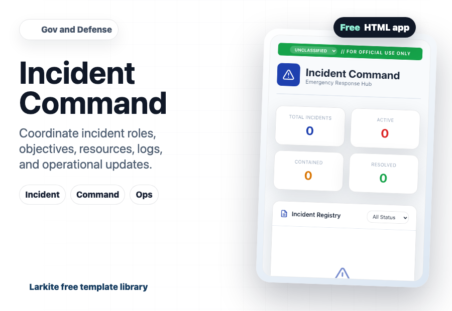 Incident Command free template preview